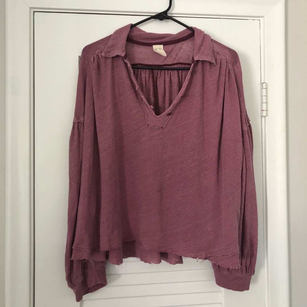 We The Free Balloon Sleeve Pullover Top Size Medium.